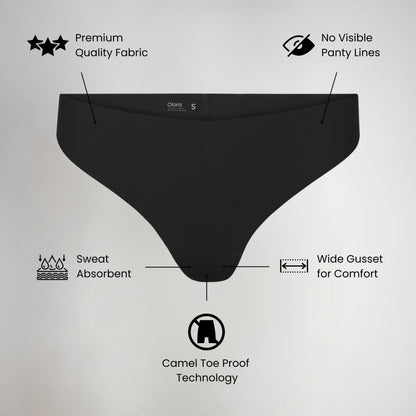 Olora Invisible Camel Toe Thong Mid Rise