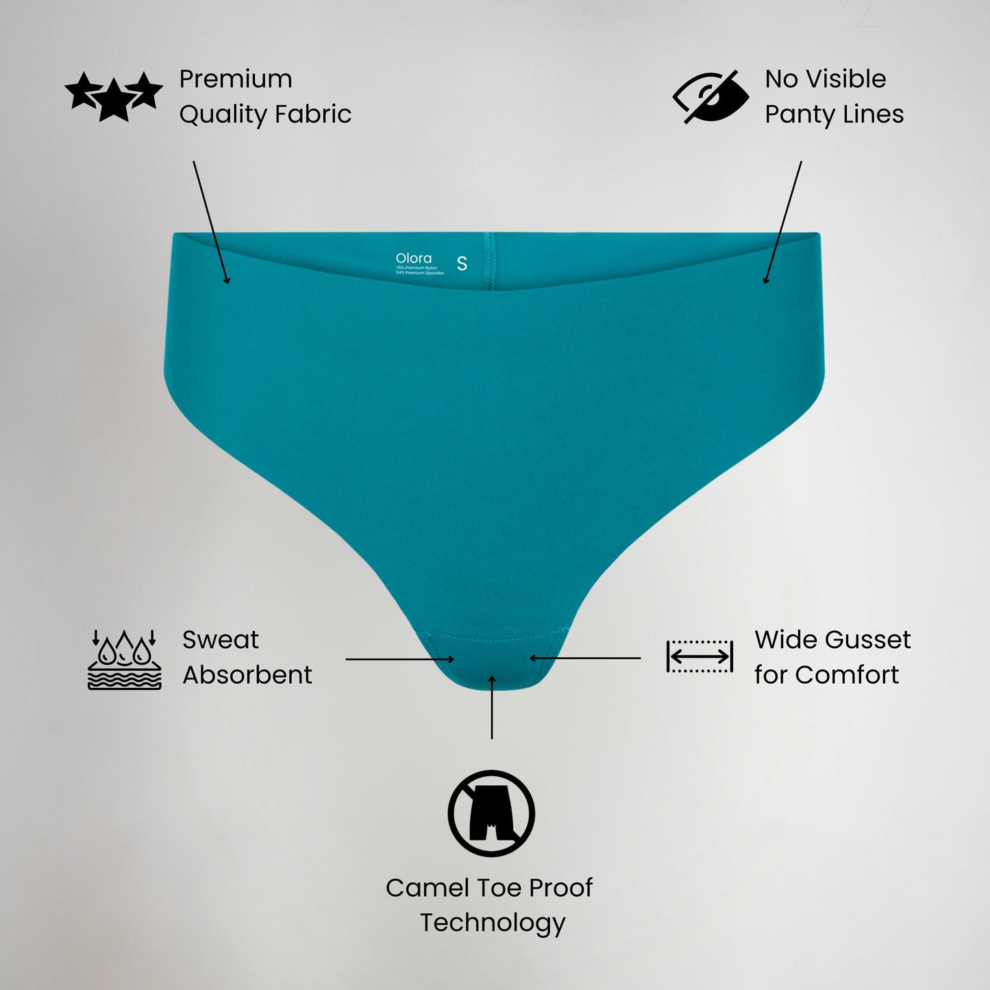 Olora Invisible Camel Toe Thong High Rise